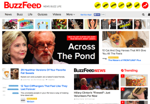 Sunday's home page. Features an international take on the US & UK leadership contenders, right next to some click-bait on Hero Pets.