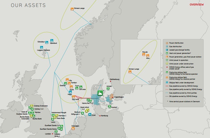Exhibit 1: Asset Location of DONG Energy