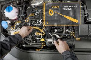 Use of Augmented Reality To Service a Car Engine; the Author Proposes Exelon Use a Similar Approach for Plant Maintenance. Image Credit: Continental Corporation. April 15, 2015. Retrieved from
