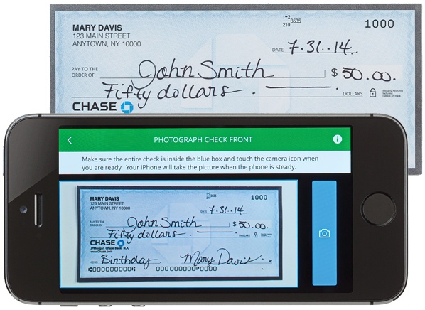 Chase App Lets you Deposit Checks via Mobile