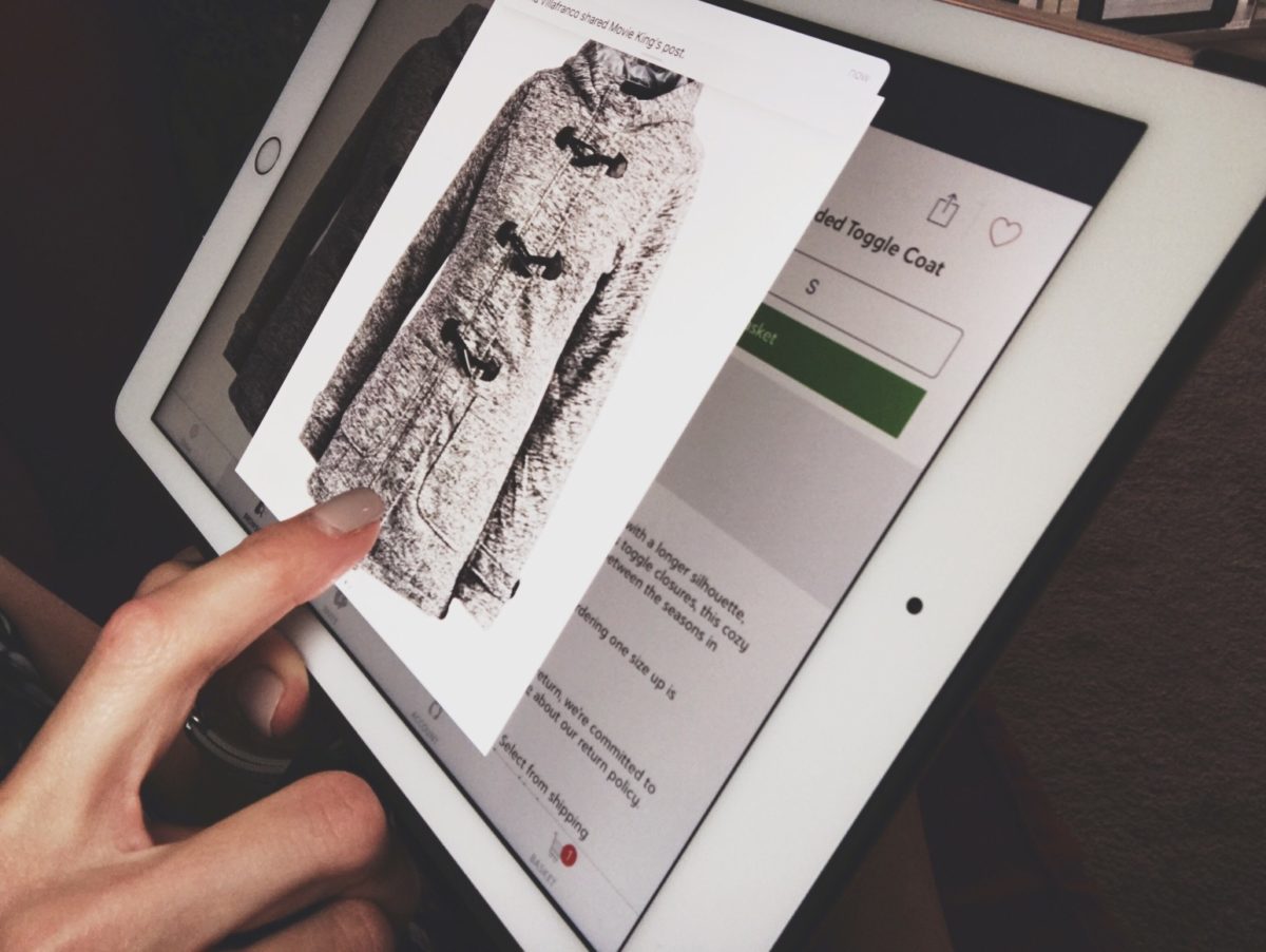 Retail shopping on a tablet