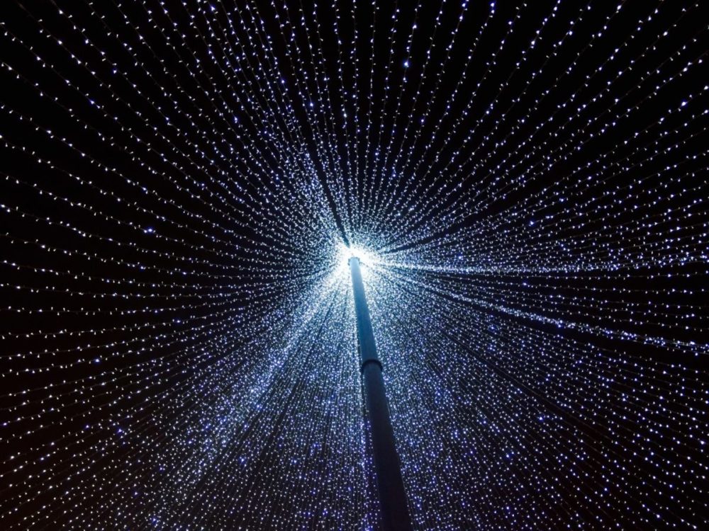 Christmas lights in the night