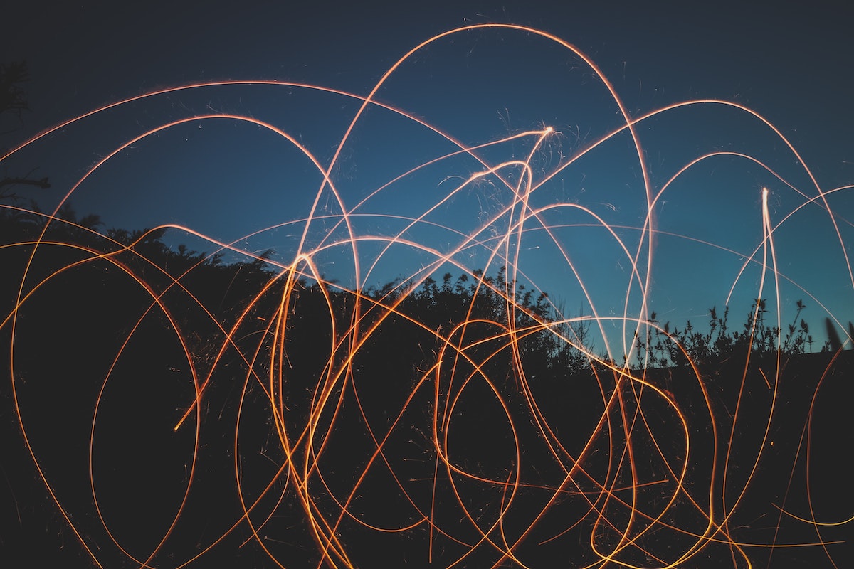 Lights across field
