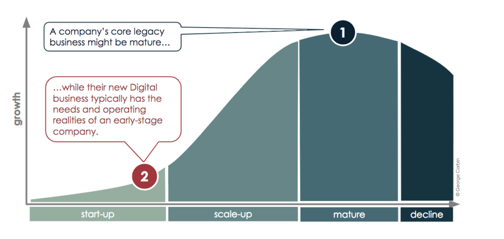 Company classic maturity s-curve chart