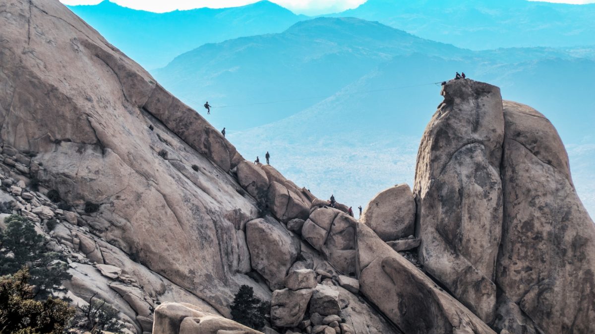 climbing the mountain